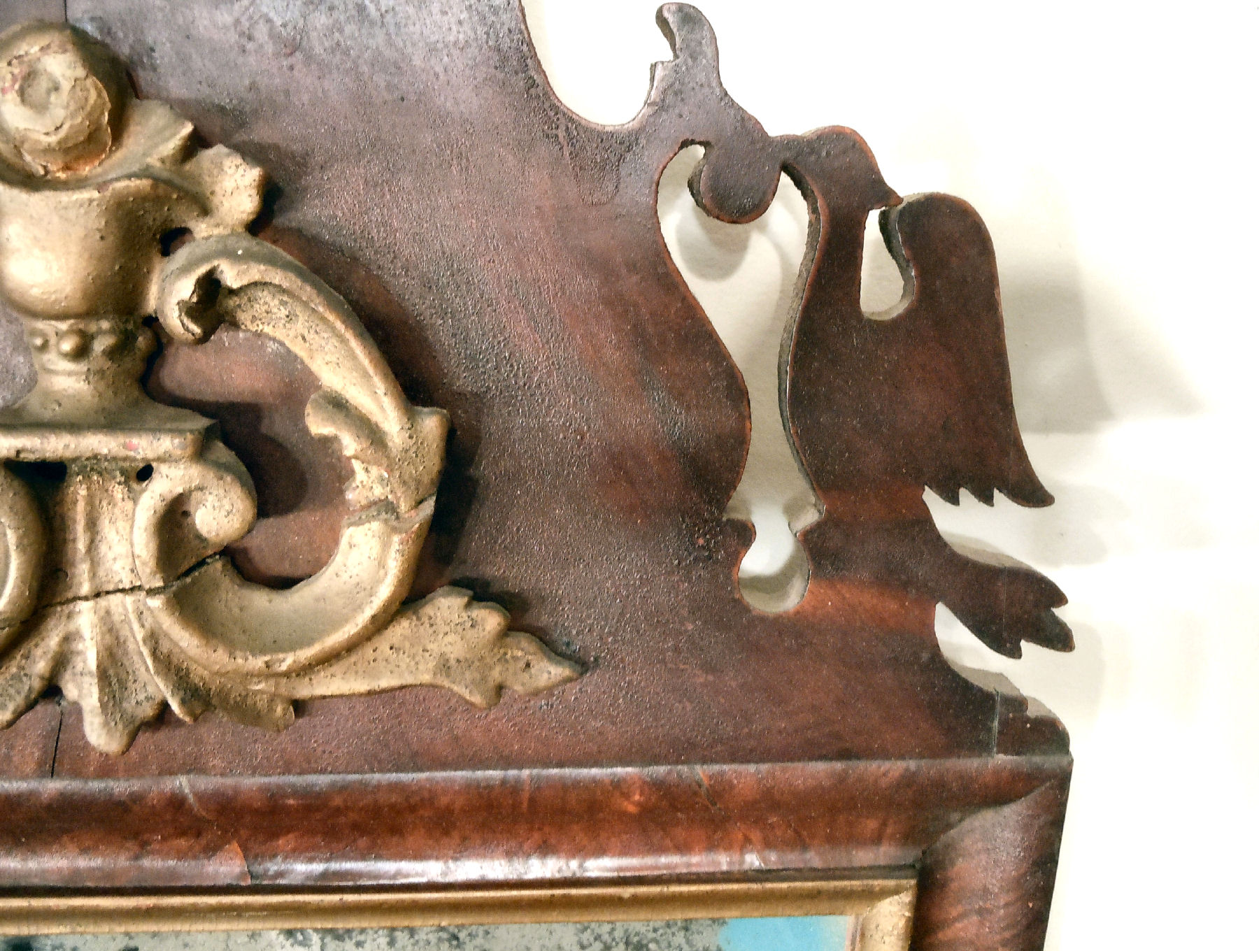 LOOKING GLASS 18th Century Mirror American Antiques