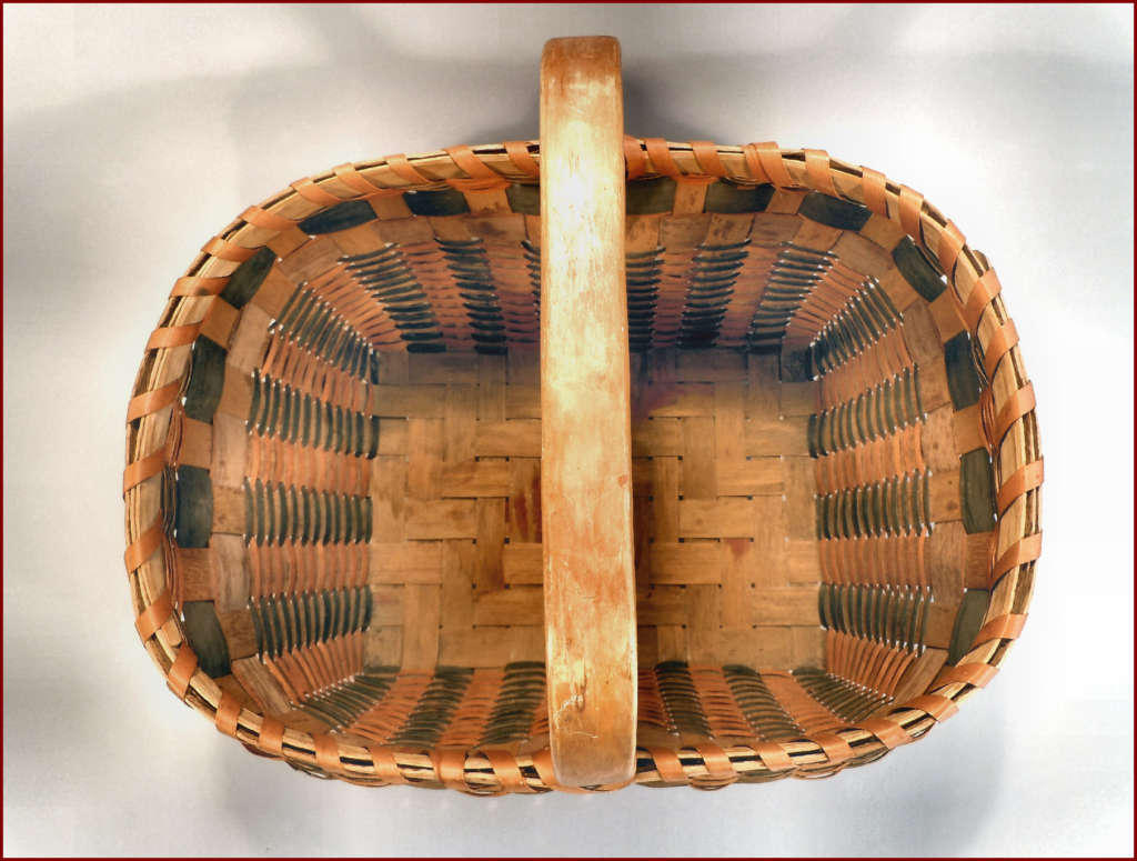 IROQUOIS SPLINT BASKET American Antiques
